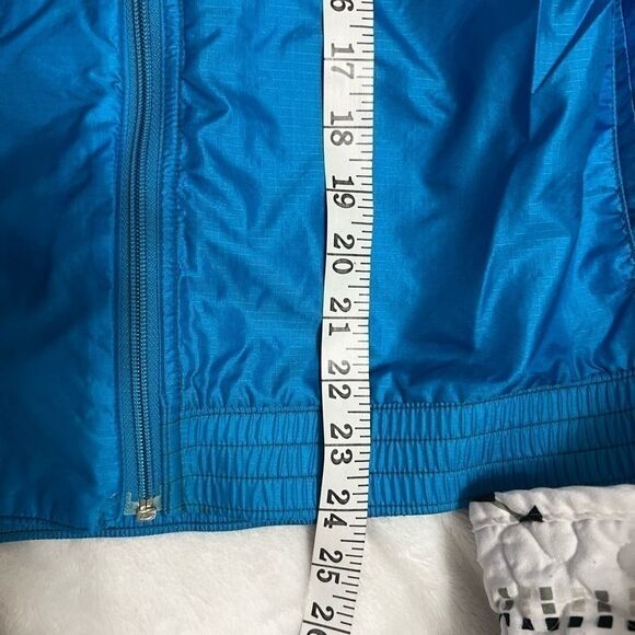 Nike women vintage 80s windbreaker jacket coat lightweight blue - Picture 10 of 12